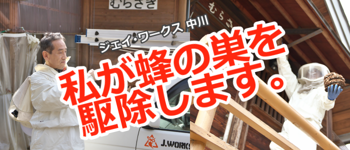 大津市へハチ駆除ジェイ・ワークス中川がお伺いします画像